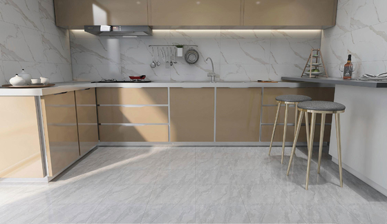 خرید رنگ خاکستری 400x400 میلی متری با رنگ مرمر در داخل سرامیک شیشه ای برای حمام و دفتر ساخت آنلاین