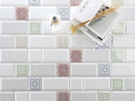 خرید 10x30 سانتی متر کاشی دیواری پورسلین سفید برای Backsplash داخلی ساخت آنلاین