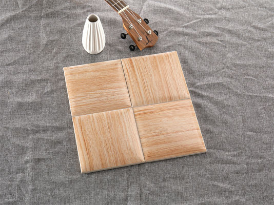 خرید کاشی دیواری زرد روشن چوبی 152x152mm خاکستری سفید بدن ساخت آنلاین