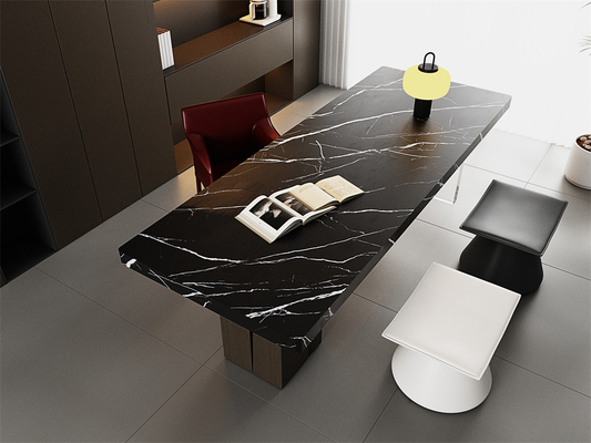 خرید مات 1420x2700mm سنگ سنگي سياه براي اتاق نشيمن و ميز کار ساخت آنلاین