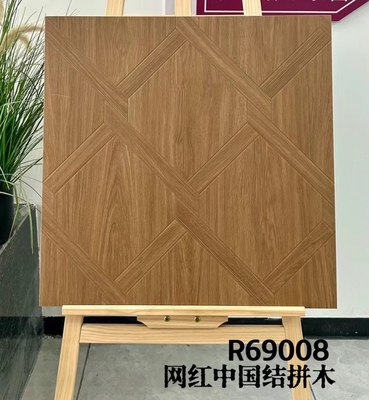 خرید کاشی های سرامیکی چوبی قهوه ای 60x60 سانتی متر و کاشی های کف داخلی برای طراحی اتاق خواب ساخت آنلاین