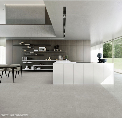 خرید خاکستری متوسط و 750x1500mm کف داخلی کاشی پورسلینی نرم شیشه ای برای دفتر و اتاق نشیمن ساخت آنلاین