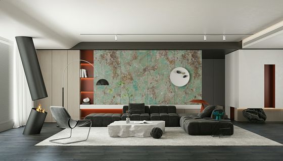 خرید کاشی پرسلان لعابدار پولیش شده سبز 900x1800mm جذب آب 0.5% ساخت آنلاین