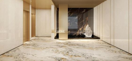 خرید کاشی پرسلان لعابدار پولیش شده درجه AAA ابعاد 900x1800 میلی‌متر، زرد روشن ساخت آنلاین