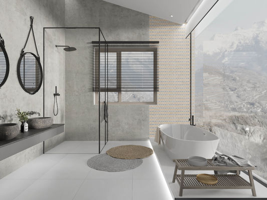 خرید کاشی کف پرسلانی خاکستری روشن 600x1200mm درجه AAA ساخت آنلاین