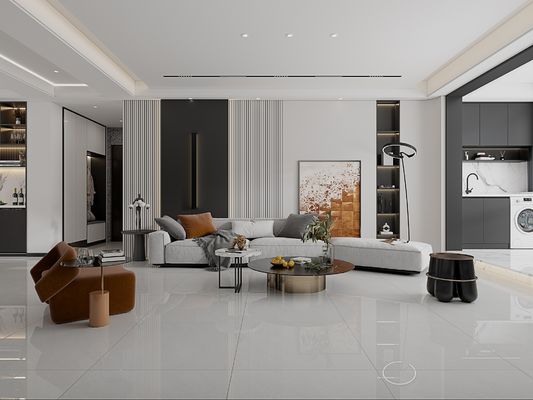 خرید کاشی پورسلینی شیک 800x800 میلی متری خاکستری برای اتاق نشیمن ساخت آنلاین