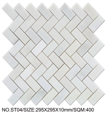 خرید ضد باکتری سفید 295x295mm سنگ طبیعی استخر شنا موزاییک برای ویلا ساخت آنلاین