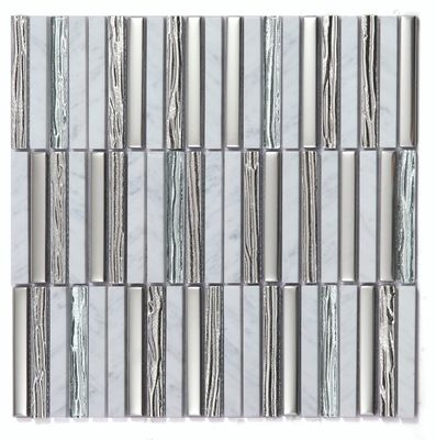 خرید دیوار داخلی 282x294mm خاکستری مقاوم به خراش و ضد آب موزاییک سنگ طبیعی برای حمام و هتل ساخت آنلاین