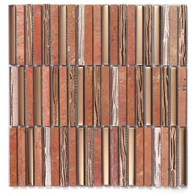 خرید 282x294mm دیوار داخلی شگفت انگیز موزاییک سنگ طبیعی برای اتاق غذاخوری و دکوراسیون خلاق ساخت آنلاین