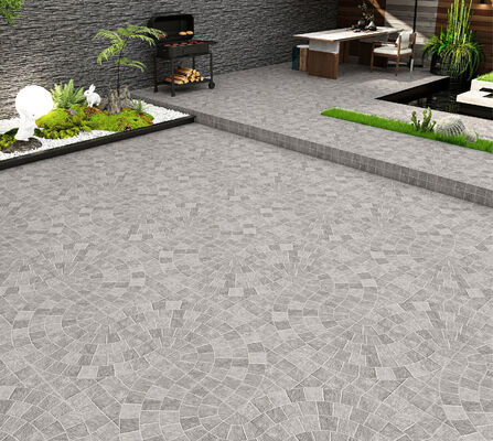خرید کاشی های سرامیکی خاکستری روشن 600x600mm کاشی های بیرونی مقاوم در برابر لکه برای مربع ساخت آنلاین