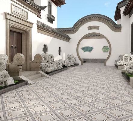خرید کاشی سرامیکی سنگفرش کف بیرونی رترو 600x600 میلی متری مقاوم در برابر اسید برای کانتری و استخر ساخت آنلاین
