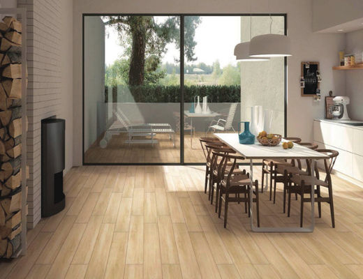 خرید کاشی های چوبی چوبی ضد یخ 30x120cm بژ روشن برای پروژه CE درجه AAA ساخت آنلاین