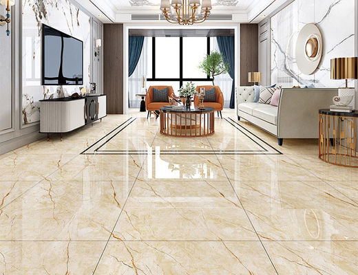 خرید کاشی های کف رنگ طلای 48 کیلوگرم / CTN 10 میلی متر جلا چاپ تزئین چینی لعابدار ساخت آنلاین