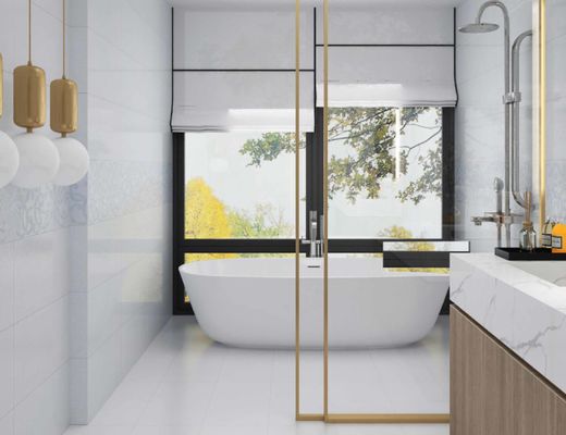 خرید 300x600mm لايه هاي سراميک درخشان حمام ديوار ضد آب ضد باکتری ساخت آنلاین
