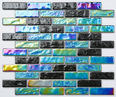 خرید کاشی های موزاییک آبی سفید درخشنده خاکستری 300x300mm درجه AAA ساخت آنلاین