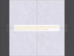 کاشی پرسلان لعابدار صیقلی مرمر خاکستری ضد باکتری 800x800 میلی‌متر برای پروژه و هتل