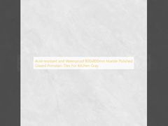 کاشی های پرسلان لعابدار صیقلی مرمر 800x800 میلی متری مقاوم در برابر اسید و ضد آب برای آشپزخانه خاکستری