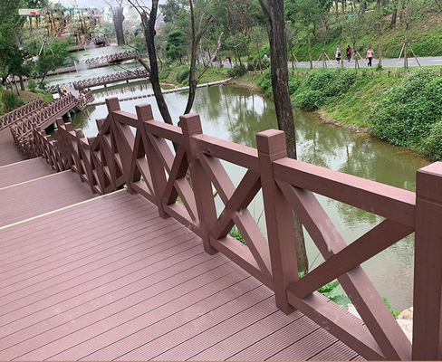 نرده محافظ پانل حصار SGS WPC 2000x1200mm تخته بیرونی برای مهندسی باغ