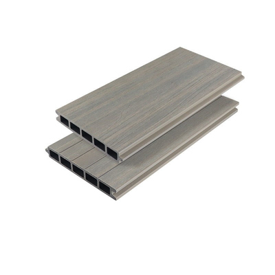 تخته چوب پلاستیکی ضد خوردگی تراس فضای باز 170x24mm حصار خاکستری پنل WPC گاردریل
