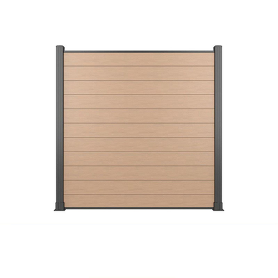 حصار ویلا حیاط چوبی پنل پلاستیکی خاکستری تیره برای باغ بالکن پارتیشن تراس 170x24mm