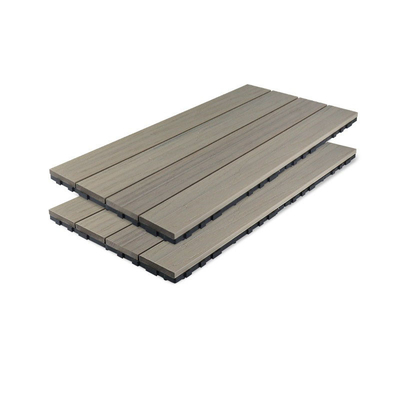 تخته های عرشه WPC شبکه باغی خود تقسیم شده 71x11mm کف خاکستری کف دوخت سگک WPC