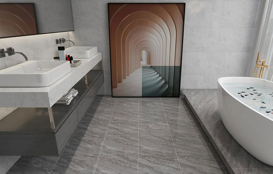 کاشی سرامیکی روستیک خاکستری 400x400 میلی‌متر مات لعاب‌دار کف و دیوار داخلی