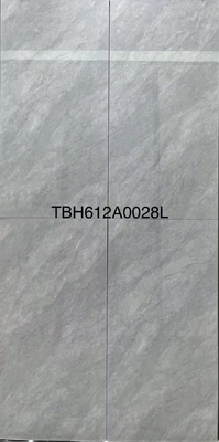 Carrara سرامیک Pocerlain کاشی های پولیش شده شیشه ای درخشان خاکستری کف دیوار دفتر 600x1200mm