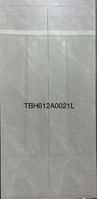 600x1200mm کاشی های شیشه ای پولیش شده خاکستری درخشان کف دیوار بالکن دفتر کارارا کاشی های Pocerlain