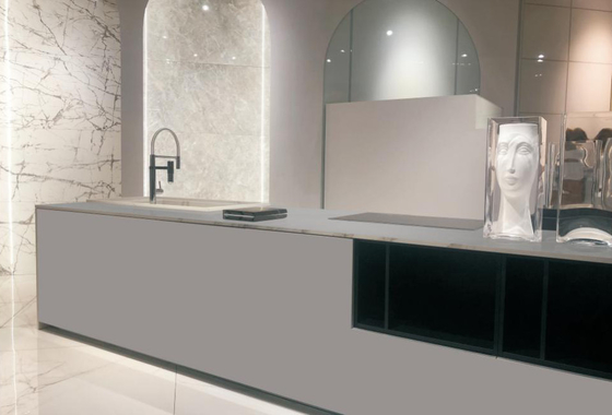 خاکستری مت سنگ سنگ سنگ 800x2600mm کاشی دیواری ضد باکتری