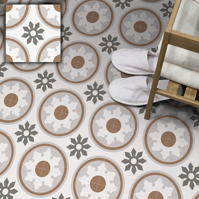 کاشی خاکستری و سفید ضد باکتری 250x250 میلی متر برای اتاق نشیمن و ضد لغزش دیوار کاشی خاکستری روستایی برای اتاق غذاخوری