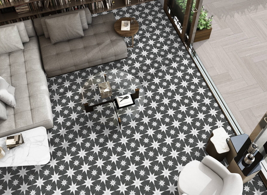 کاشی سرامیکی روستیک سفید خاکستری 250x250mm برای کف داخلی