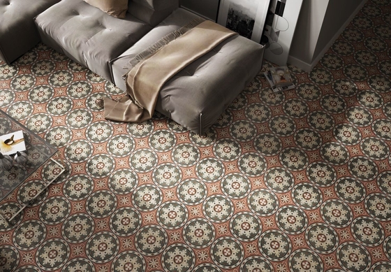 250x250mm کاشی سرامیکی قهوه ای برای کف داخلی