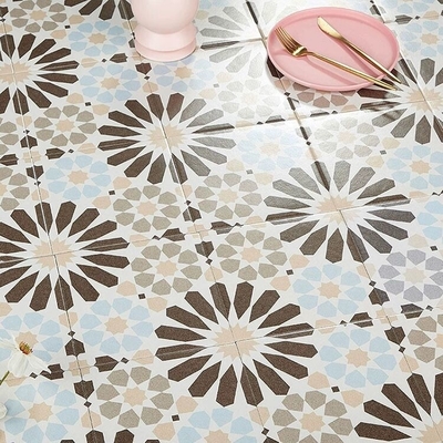 مقاومت در برابر آب خاکستری و آبی 20x20 سانتی متر کاشی های کف و دیوار داخلی برای حمام و کاشی های روستایی سرامیکی ماندگار دفتر