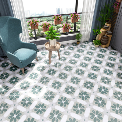 سنگ شکن و مقاوم 200x200mm ضد باکتری کف داخلی کاشی سرامیکی روستایی برای بالکن و کاشی سبز برای اتاق نشیمن