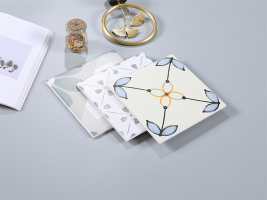 کاشی سرامیکی روستایی بژ و آبی 20x20cm برای دیوارهای داخلی