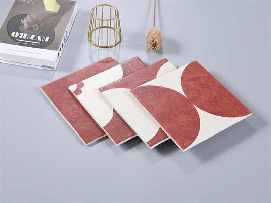 کاشی سرامیکی روستایی قرمز بژ 20x20cm برای کف و دیوار داخلی