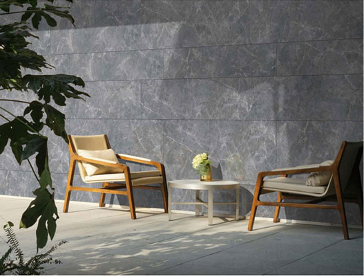 ضد خراش مات بیرونی خاکستری پرده دیواری کاشی 600x1200mm برای هتل