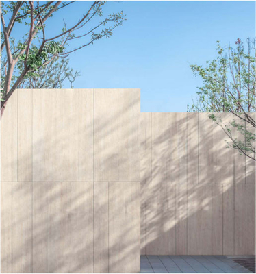 کاشی پرسلان تراورتن مات بژ 600x1200mm برای دیوارهای بیرونی