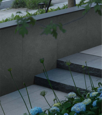 کاشی نمای کرتین وال خاکستری 600x1200 میلی‌متر، پرداخت مات، آنتیک