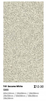 خاکستری سفید ضد لغزشی کاشی کف برای حیاط بیرونی و بالکن 600x900x30mm