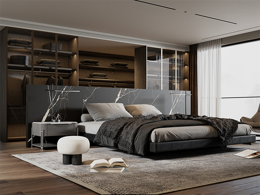 سیاه 1420x2700mm Matt سنگ سنگ شکن برای اتاق نشیمن