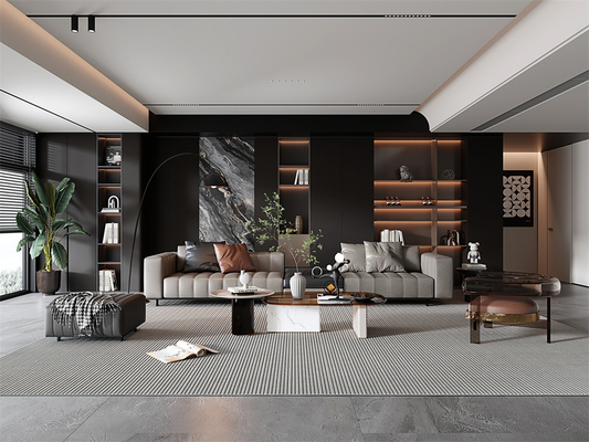 چوب سنگي سياه 1420x2700mm براي کف آشپزخانه