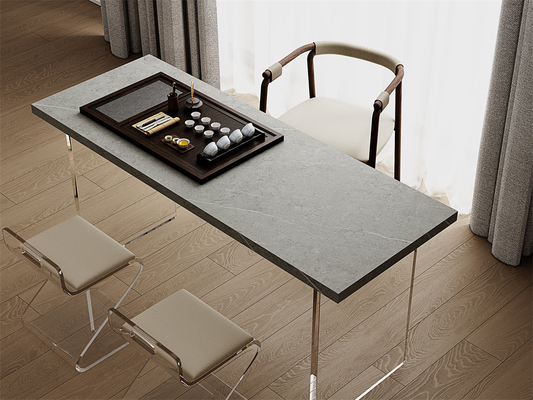 اسلب سنگ سینتر شده خاکستری مات 1420x2700mm AAA برای کانترتاپ