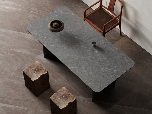 رنگ خاکستری روشن مچ ماندگار در داخل کف سنگ سنتر شده برای آشپزخانه 1420x2700mm
