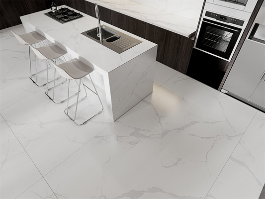 تخته های سنگ مرمر سفید و 1420x2700mm Matt Glazed Porcelain Sintered Stone Slab برای پس زمینه