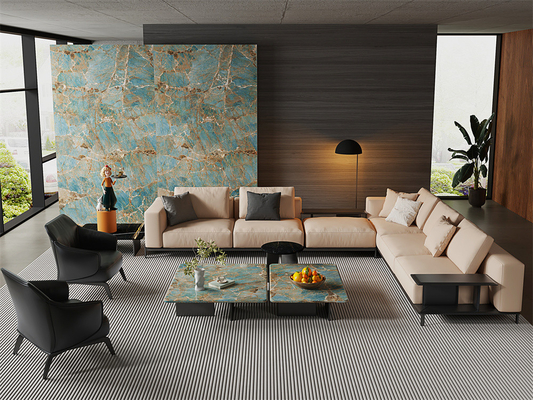 صفحه سنگ مصنوعی پولیش‌خورده 1600x3200mm برای دیوارهای داخلی