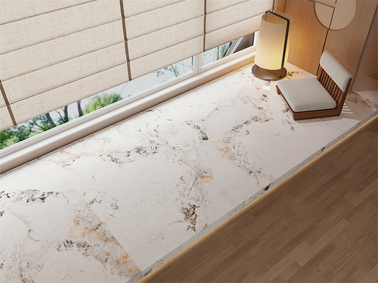 صفحه سنگ مصنوعی پولیش‌خورده زرد 1600x3200mm کف داخلی