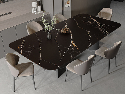 سیاه 1600×3200 میلیمتر صفحه بزرگ و مات گلیزه شده پورسلین سنگ سینتر شده برای طراحی اتاق خواب