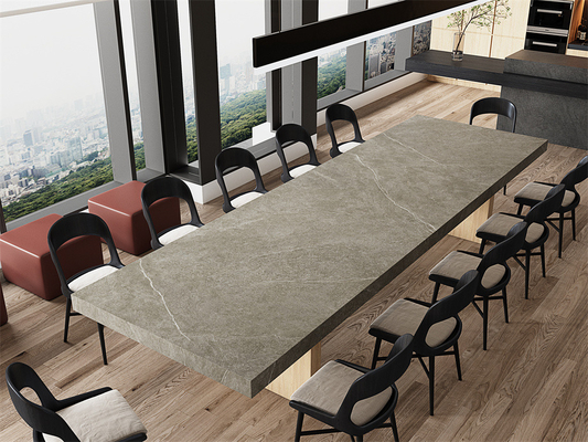 خاکستری مت 1600x3200mm برزیلی شیشه ای سنگ سنگ سنگ سنگ و ضد باکتری برای طراحی دفتر