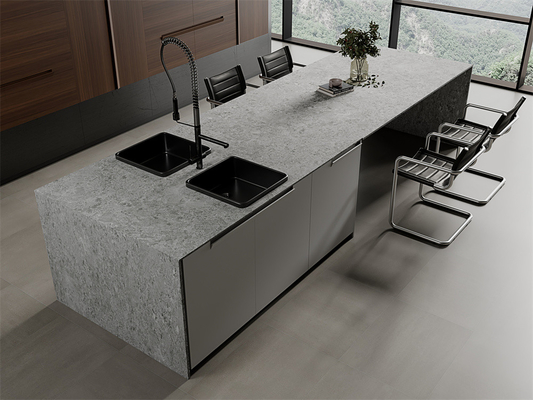 خاکستری روشن 1600x3200mm کف داخلی سنگ سنتر شده برای تزئینات